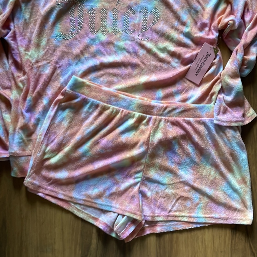 Juicy couture two piece tie dye pajamas loungewear - Picture 3 of 4